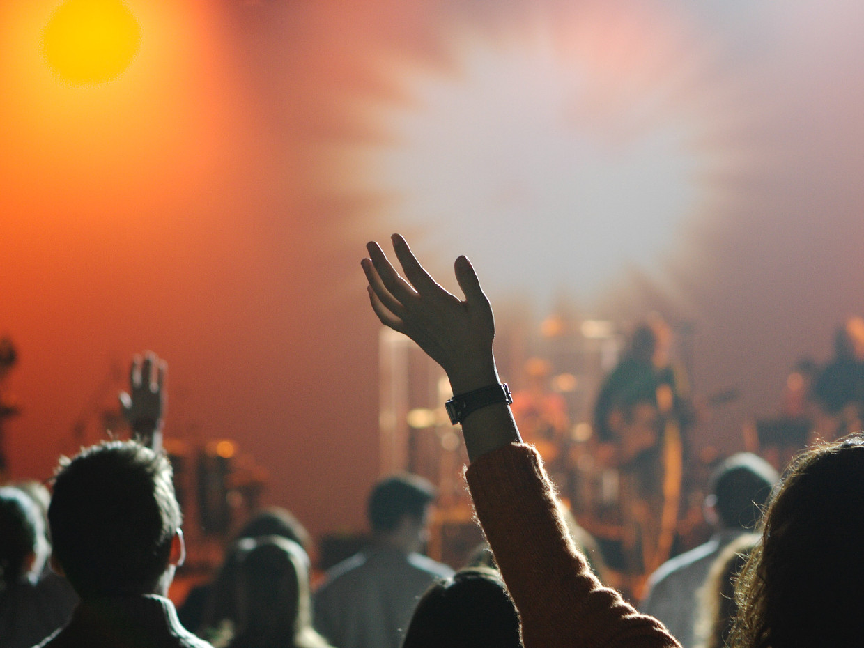 Personen auf einem Konzert