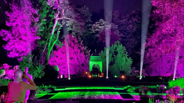 Lichtshow im Schlosspark Schloss Dyck