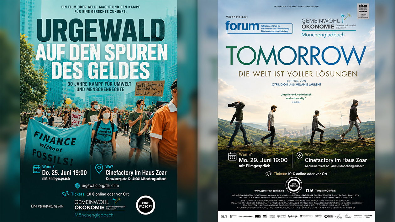 Dokumentarfilme urgewald und Tomorror Cinefactory Mönchengladbach