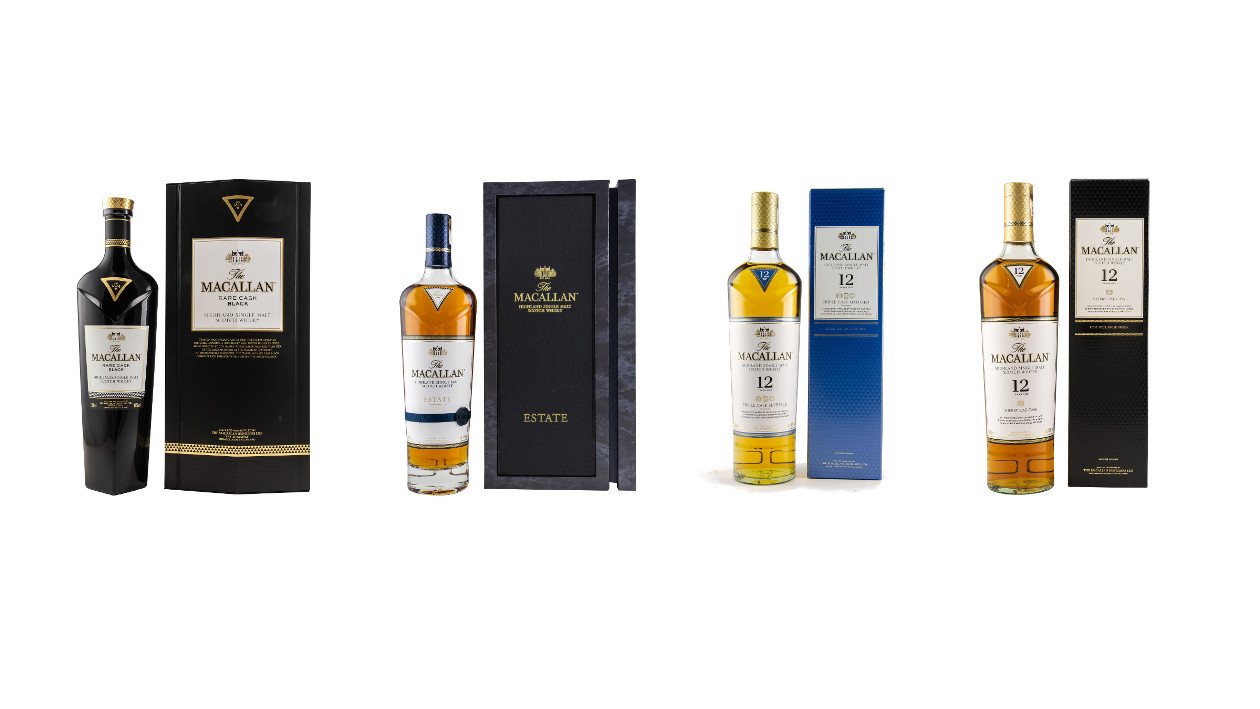 Eine Auswahl von Whisky aus der Macallan Destillerie
