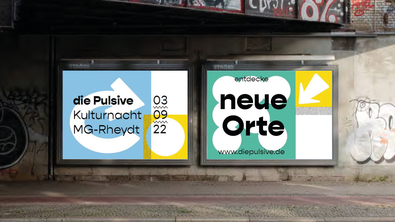 Zwei Plakate der Kulturnacht "die pulsive" 2022