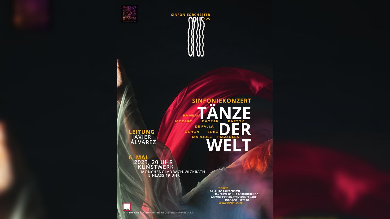 Das Plakat des Sinfoniekonzert „Tänze der Welt“