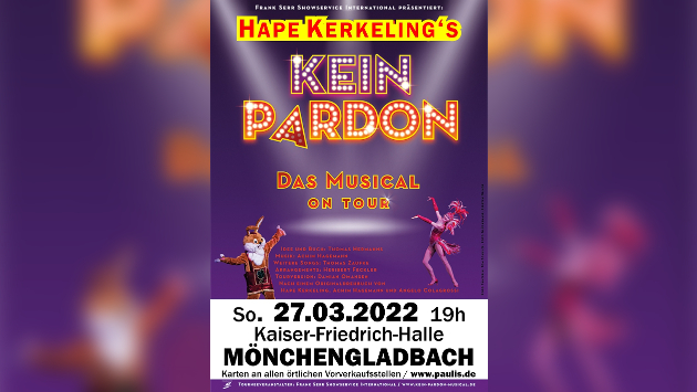 Musical Plakat von Hape Kerkelings "KEIN PARDON"