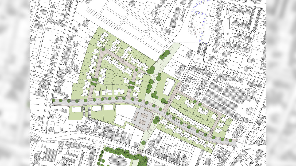 Bauplan des neuen Wohnquartiers in Bettrath-Hoven
