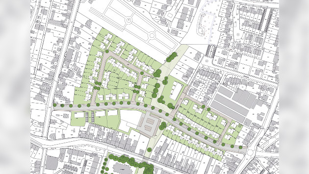 Plan des neuen Baugebiets in Bettrath-Hoven