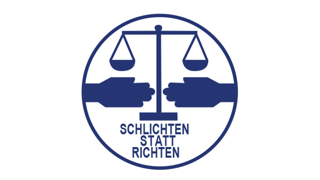 Das Logo der Bezirksvereinigung Mönchengladbach "Schlichten statt Richten"