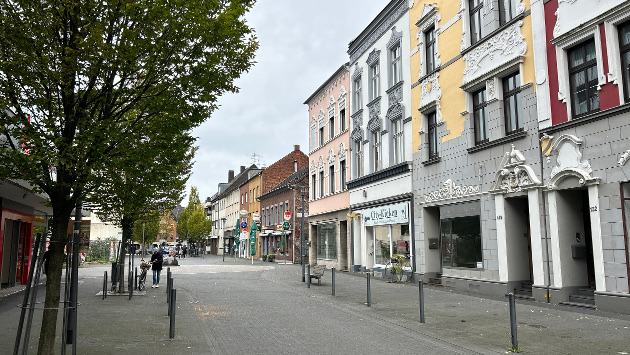 Eine Straße in Mönchengladbach Eicken