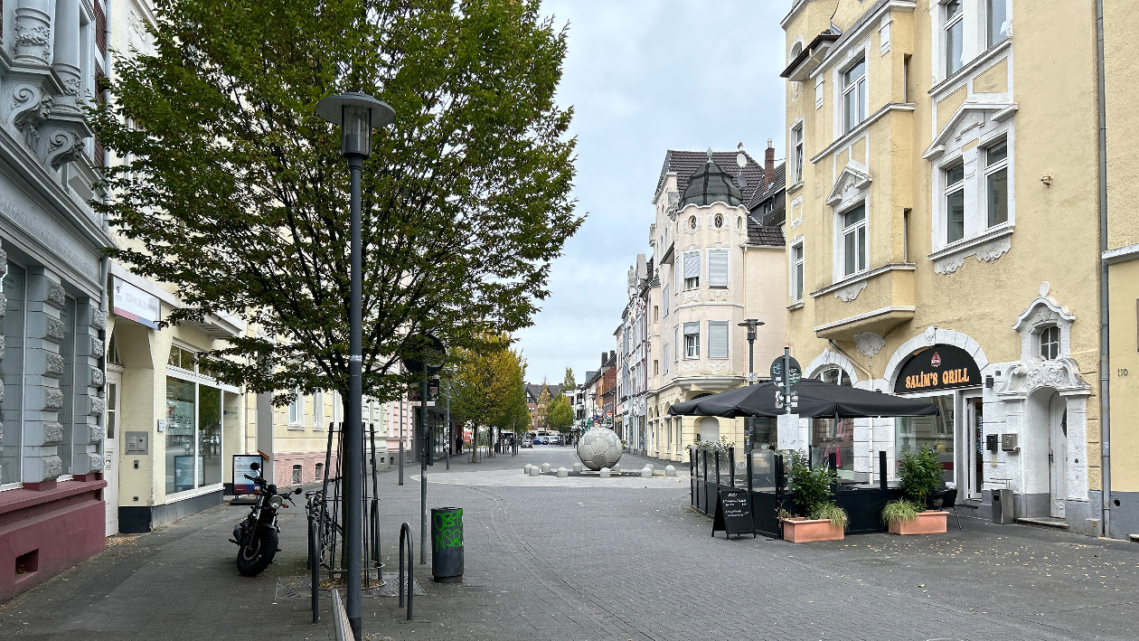 Eine Straße in Mönchengladbach Eicken