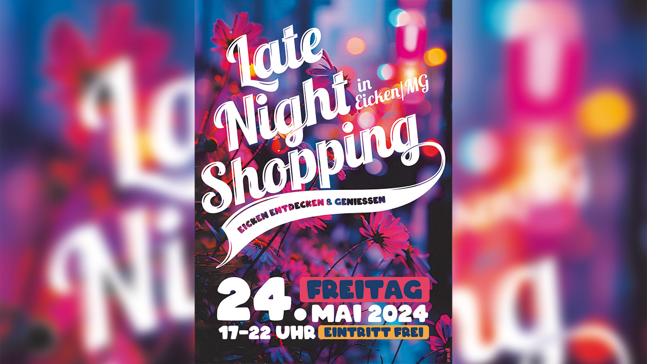 Der Flyer des Late Night Shopping Events in Eicken