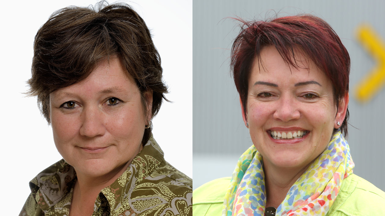 Sabine Mansmann vom SGN und Evelyn Adams vom KBS
