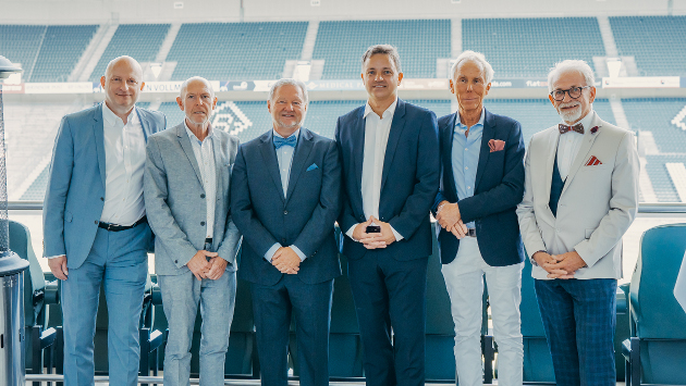 Gruppenfoto von Thorsten Celary, Bernd Meisterling-Riecks, Dr. Harald Lehnen, Dr. René Bogesits Aufschneider, Prof. Dr. Björn Lampe und Dr. Harald Löw