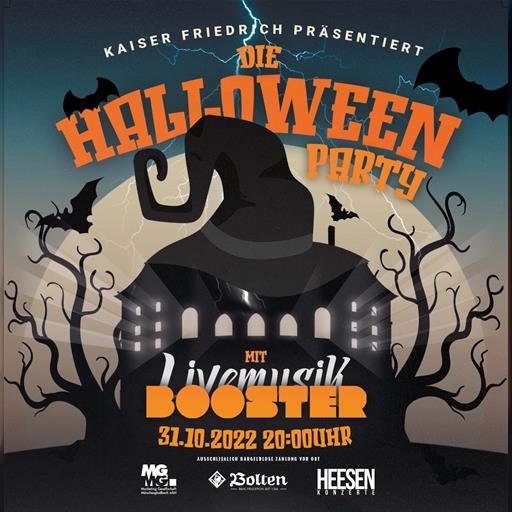 Flyer Halloween Veranstaltung in der Kaiser-Friedrich-Halle